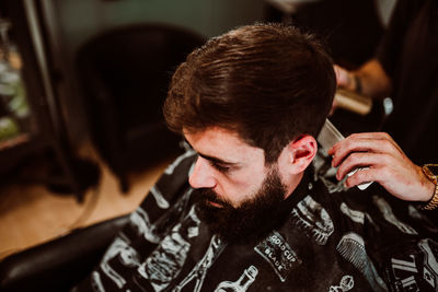 Close-up portrait of man