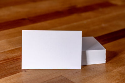 Close-up of open book on table