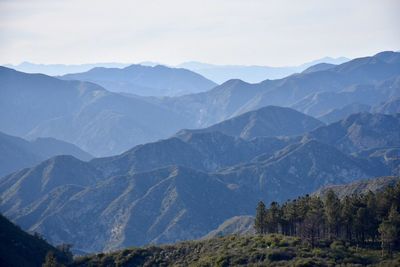 Scenic view of mountains against clear sky