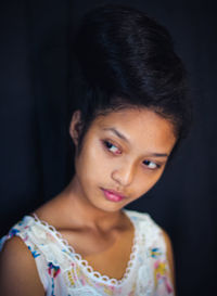 Close-up portrait of teenage girl