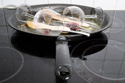 Close-up of water in container