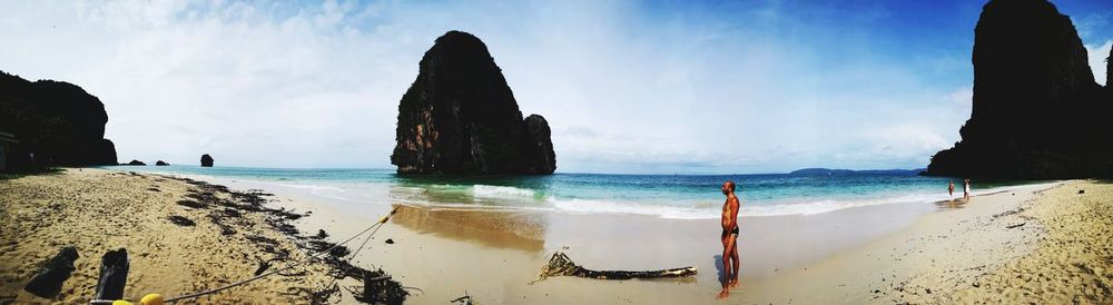 Panoramic view of sea against sky