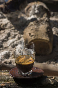 Close-up of coffee on table