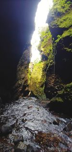 Scenic view of river amidst rocks