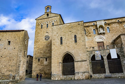 Low angle view of historic building against sky