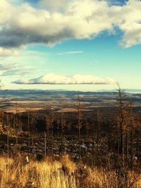 Scenic view of high tatras against sky