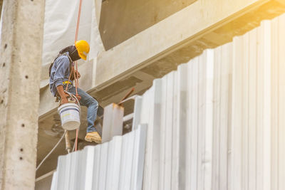 Man working at construction site