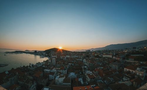 Cityscape at sunset