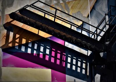 Low angle view of spiral staircase