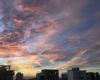 Dramatic sky over city