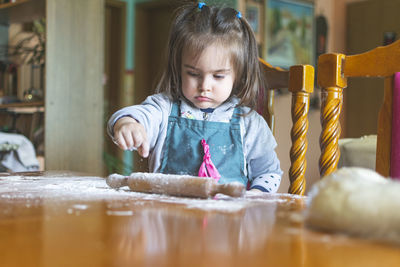 Portrait of a girl looking away