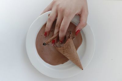 Cropped hand of person washing hands