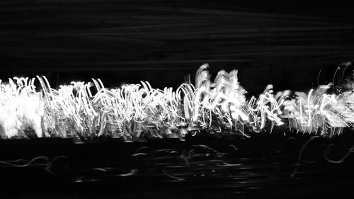 Illuminated lights at night