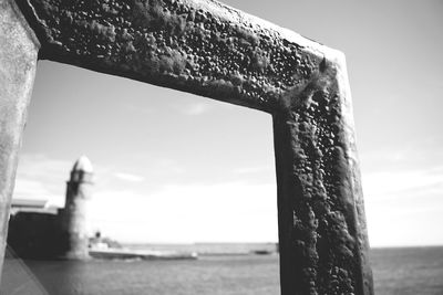 Close-up of sea against sky