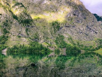 Scenic view of lake against mountain