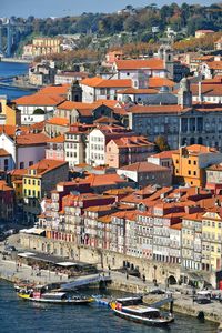 High angle view of buildings in city - porto