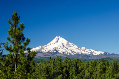 Snow covered mountain against cloudy sky