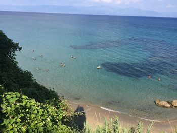 High angle view of seascape