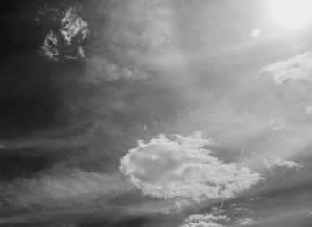 Low angle view of vapor trail in sky