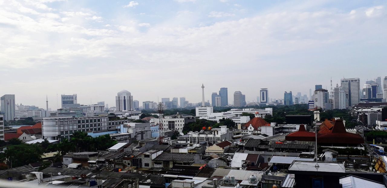 CITY BUILDINGS AGAINST SKY