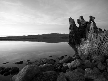 Rock formations in water