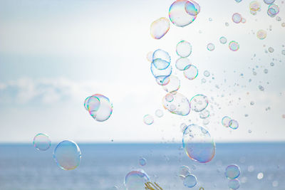 Bubbles against sky