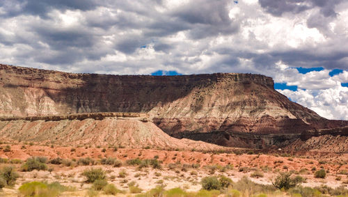 Scenic view of desert against sky