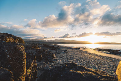 Sunrise over the coast of costa calma fuerteventura