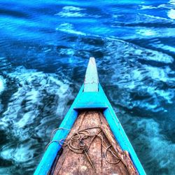 Boats in calm blue sea