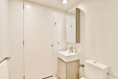 Open door of bathroom