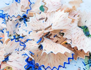 Full frame shot of pencil shavings