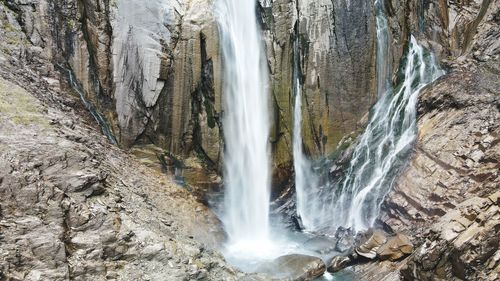 Scenic view of waterfall