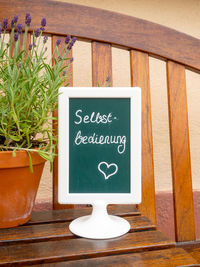 Close-up of potted plant on table