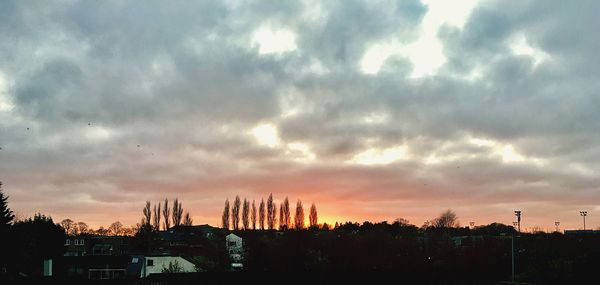 Panoramic view of dramatic sky during sunset