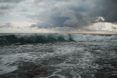 Splashing sea waves