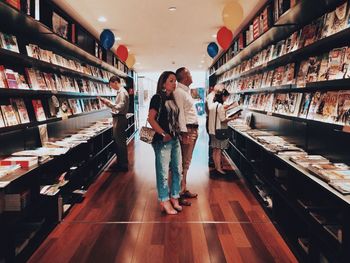 People standing on floor in store