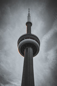 Low angle view of toronto cn tower