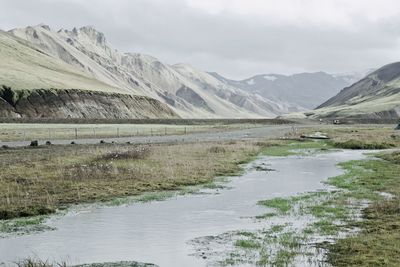 Hot spring area, landmannalaugar in the middle of iceland.