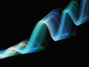 Light painting against black background