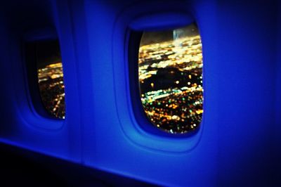 Illuminated city at night