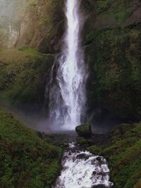 Scenic view of waterfall