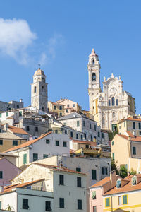 Landscape of the historic center of cervo with his beautiful church