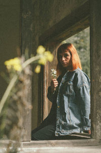 Young woman looking away