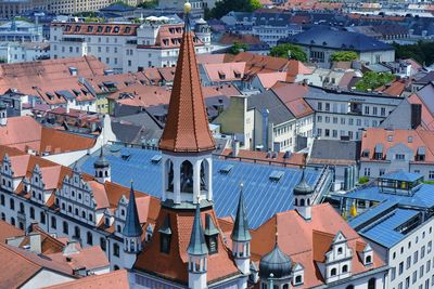 High angle shot of townscape