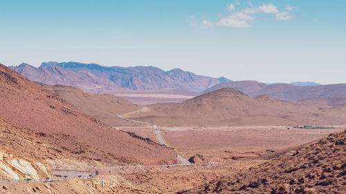 Scenic view of desert against sky