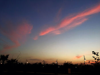 Scenic view of landscape at sunset