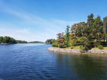 Scenic view of river against sky