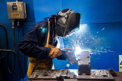 Man working at construction site