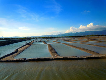 Scenic view of river against sky