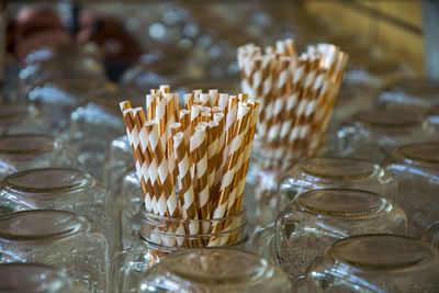 Close-up of food on table